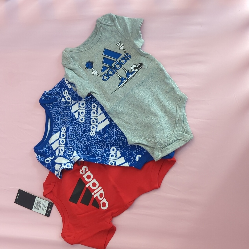Adidas Baby Boy set of 3 Onesies